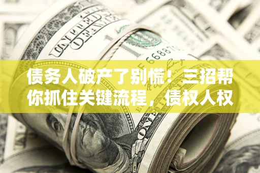 武汉债务人破产了别慌！三招帮你抓住关键流程，债权人权益不再缩水