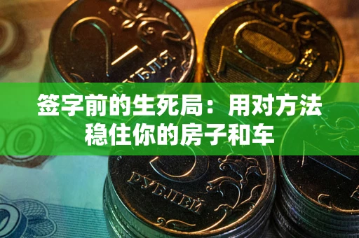 武汉签字前的生死局：用对方法稳住你的房子和车