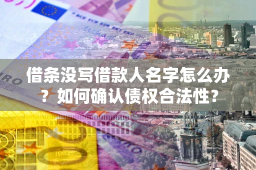 武汉借条没写借款人名字怎么办？如何确认债权合法性？