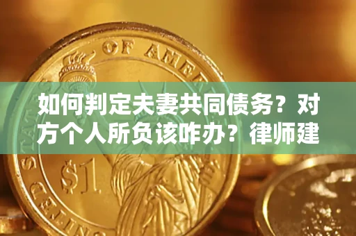 武汉如何判定夫妻共同债务？对方个人所负该咋办？律师建议